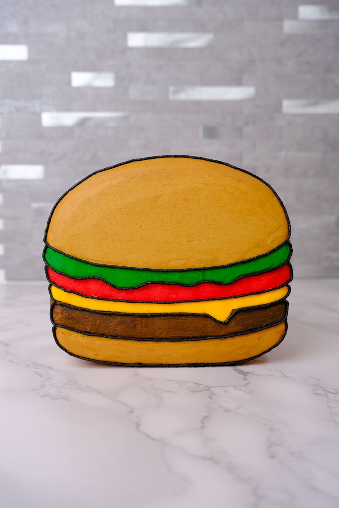 Hamburger Cartoon Cake 