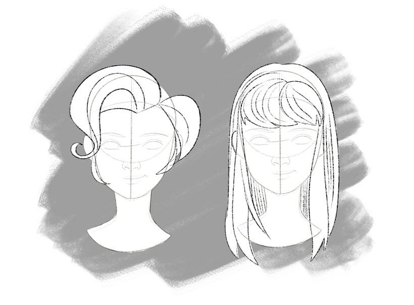 how to draw hair tutorial 
