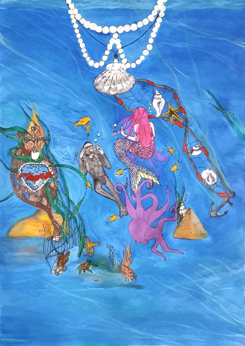 Escena en el fondo del mar 1