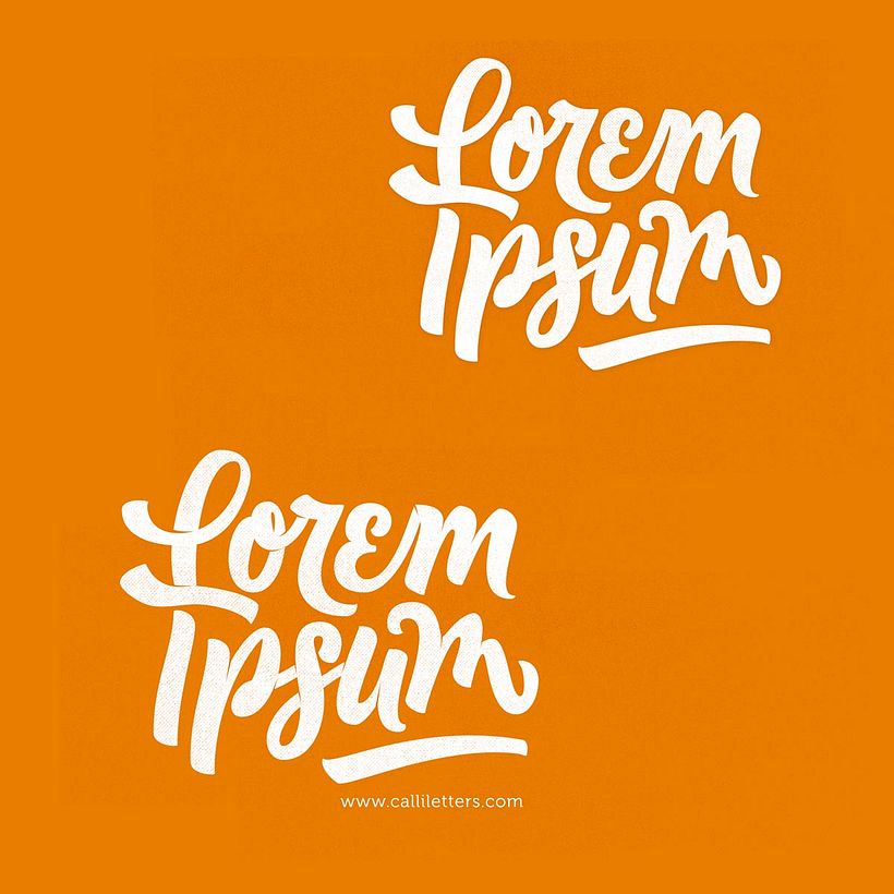 Both versions of my logotype on top of each other: the cut outs are the only difference.