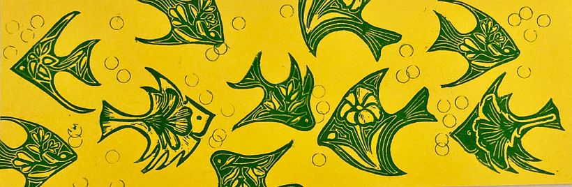 all fish designs printed on paper