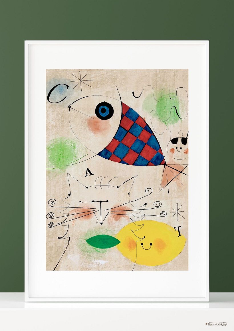 Affiche style Joan MIRO - Technique Procreate / Joan MIRO style poster - Procreate technique