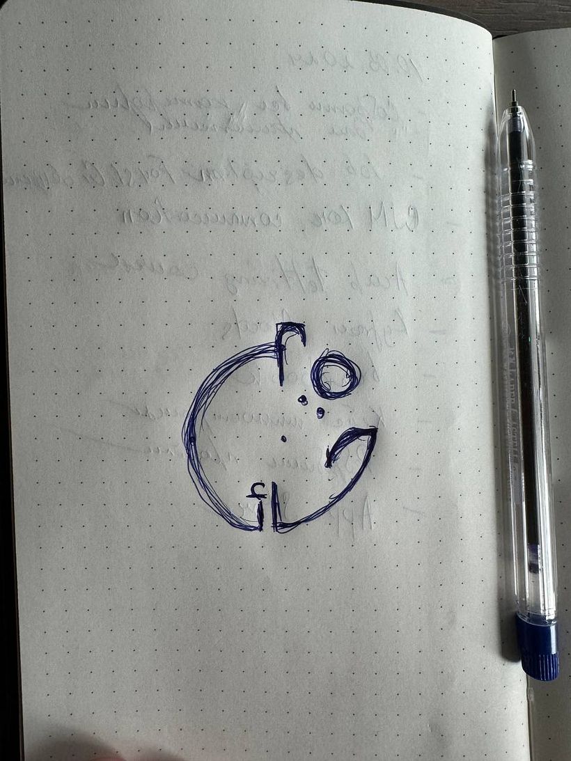 The idea is to write the Arabic word circle as a circle. its first draft