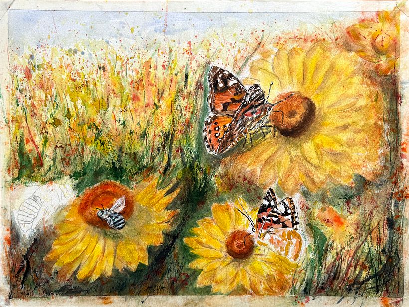 Adding pollinators (only small bee was masked)