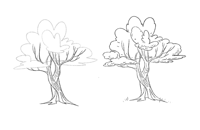 how to draw trees tutorial 