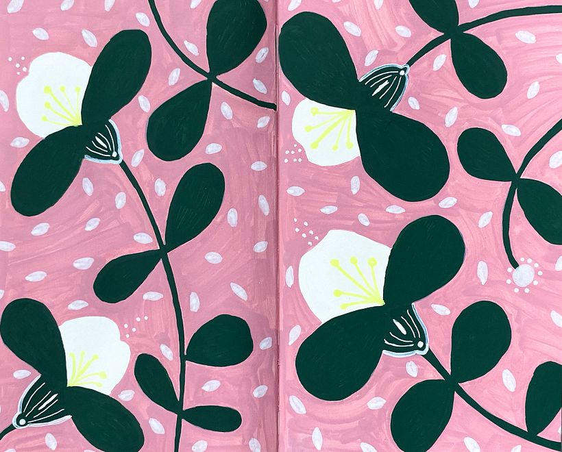 My project for course: Botanical Patterns in a Sketchbook: Conquer the Blank Page 2