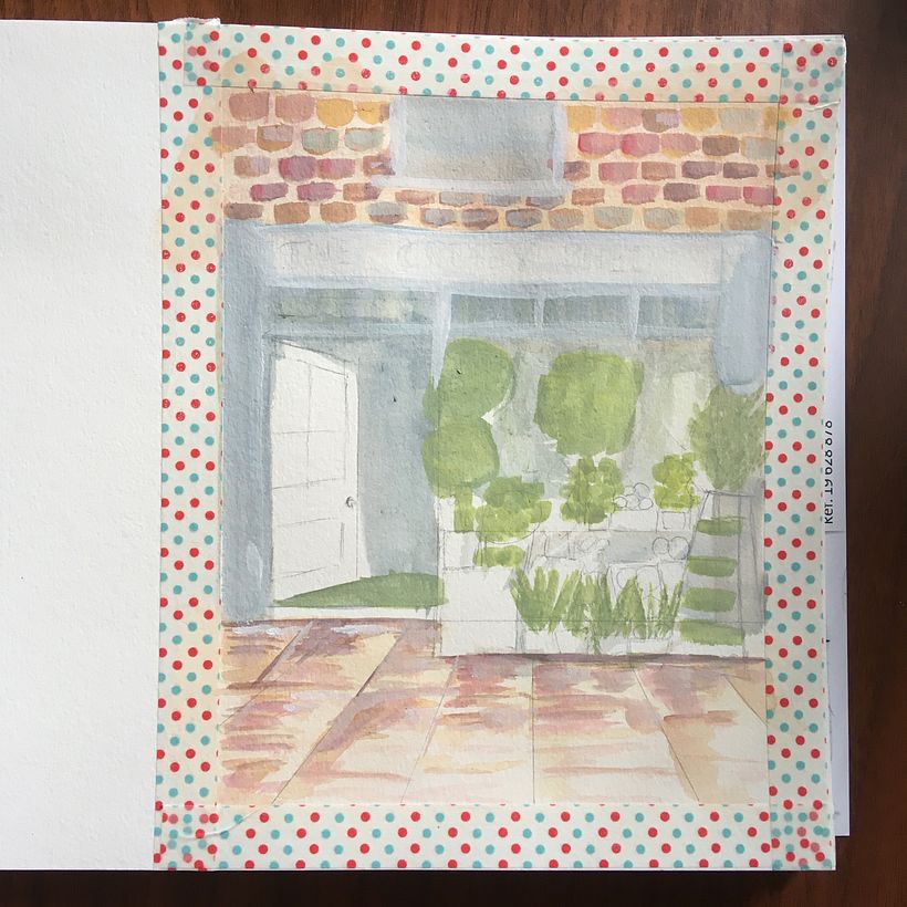 Mi proyecto del curso: Ilustración expresiva de paisajes urbanos con gouache 2