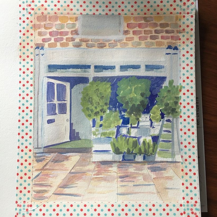 Mi proyecto del curso: Ilustración expresiva de paisajes urbanos con gouache 3