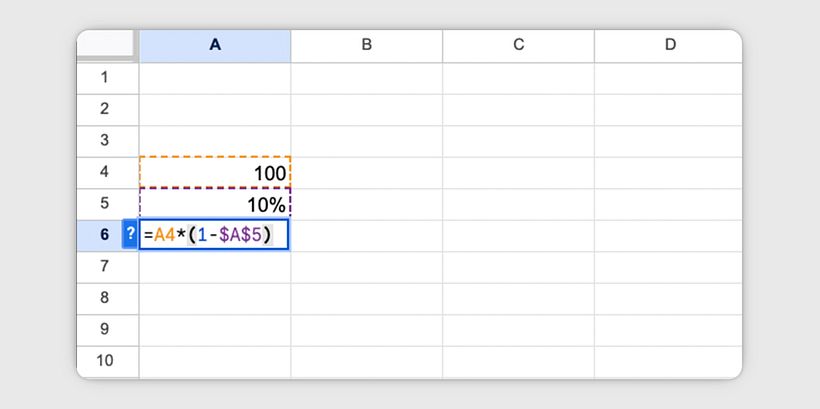 Subtracting Percentages in Excel