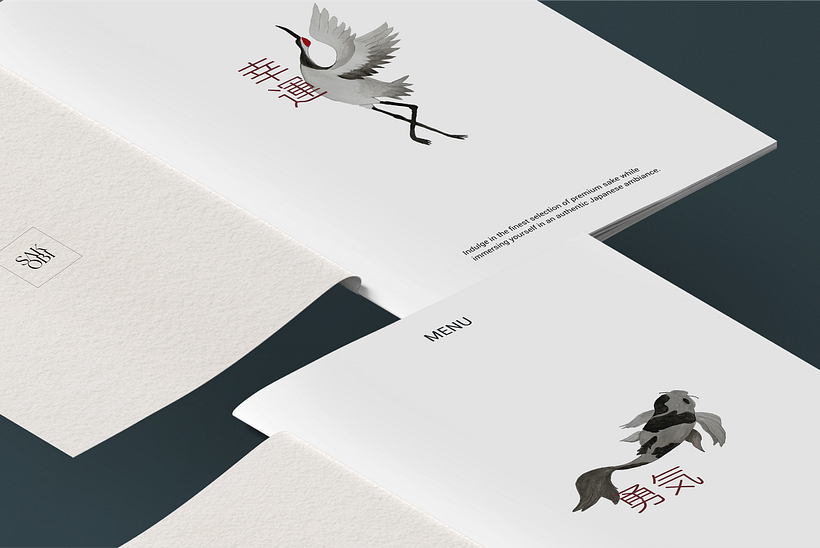 Menus with hand-painted illustrations