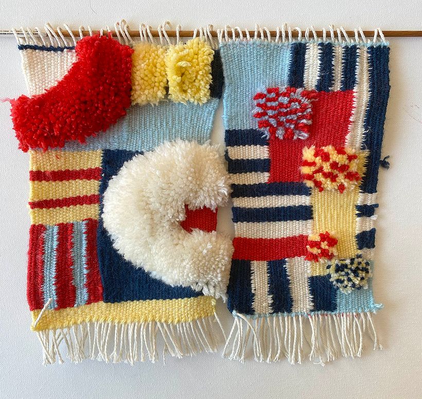 My project for course: 3D Weaving and Yarn Trimming for Wall Hangings 6
