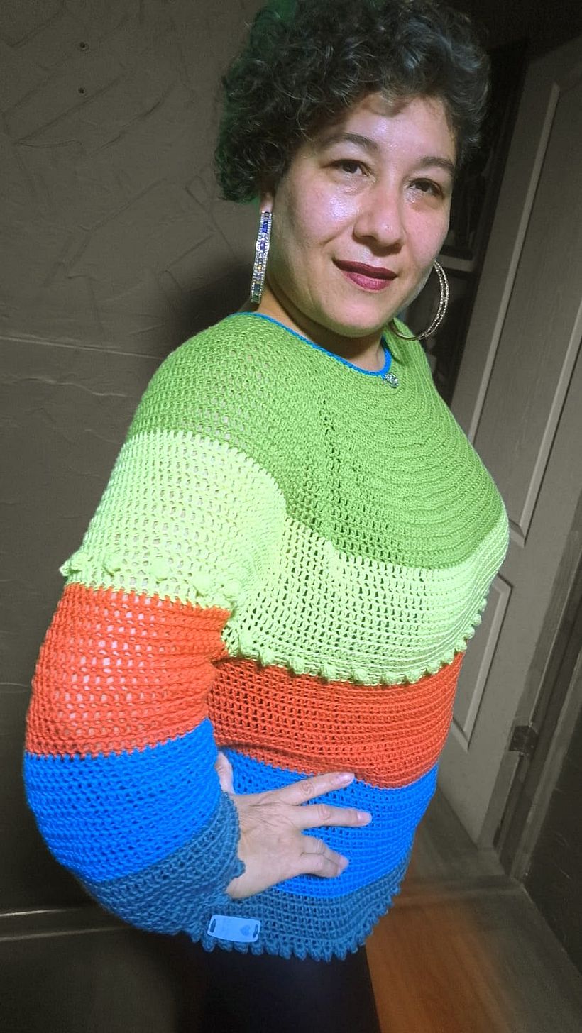 Mi proyecto del curso: Crochet: diseña prendas y patrones con tejido circular Mi proyecto final 12