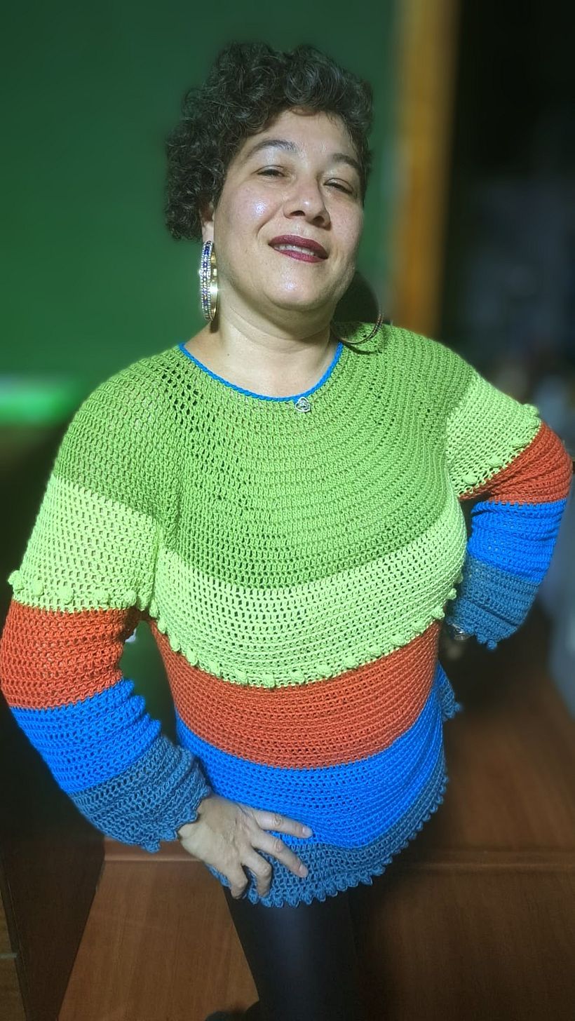 Mi proyecto del curso: Crochet: diseña prendas y patrones con tejido circular Mi proyecto final 13