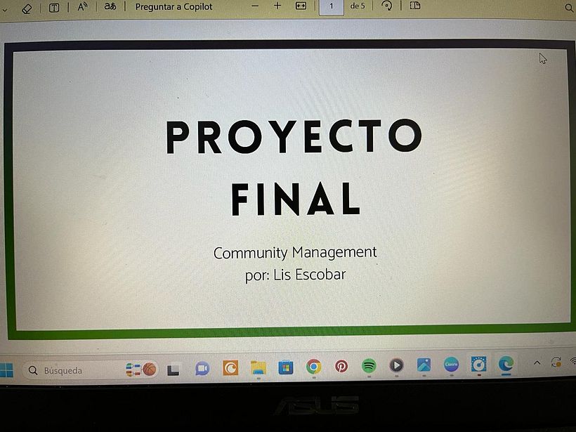 Mi proyecto del curso: Introducción al community management 1