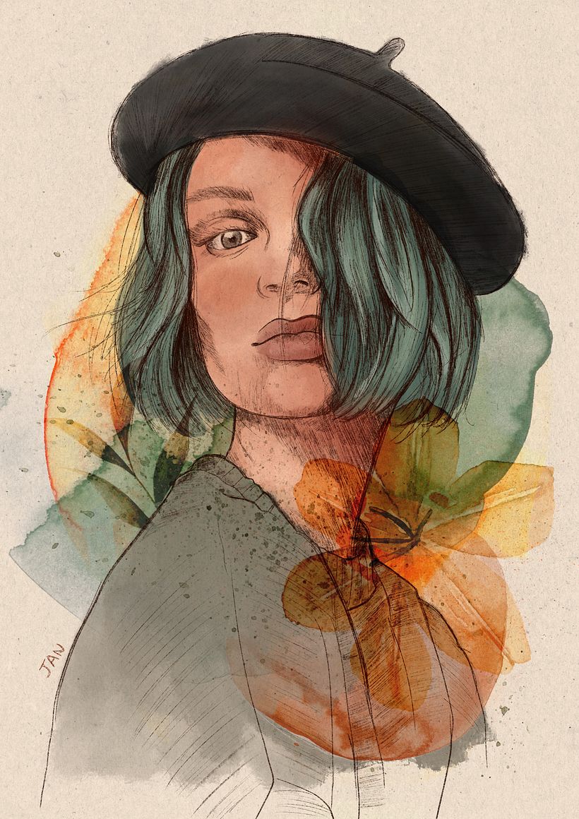 Meu projeto do curso: Retrato Ilustrado com Procreate 1
