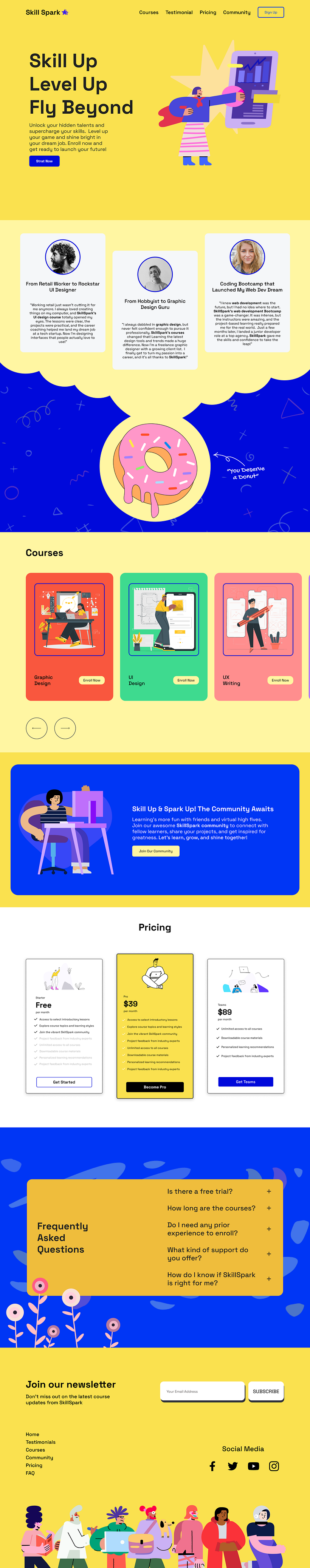 Skill-Spark Landing Page. {Building striking Compositions} 1