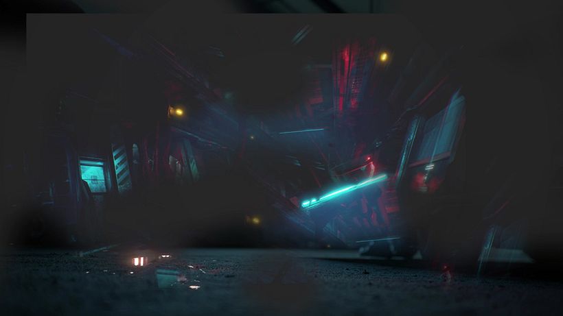 Fondo Base( fusión de imágenes de Photobash y Unsplash) / Base Background (merging images from Photobash and Unsplash)