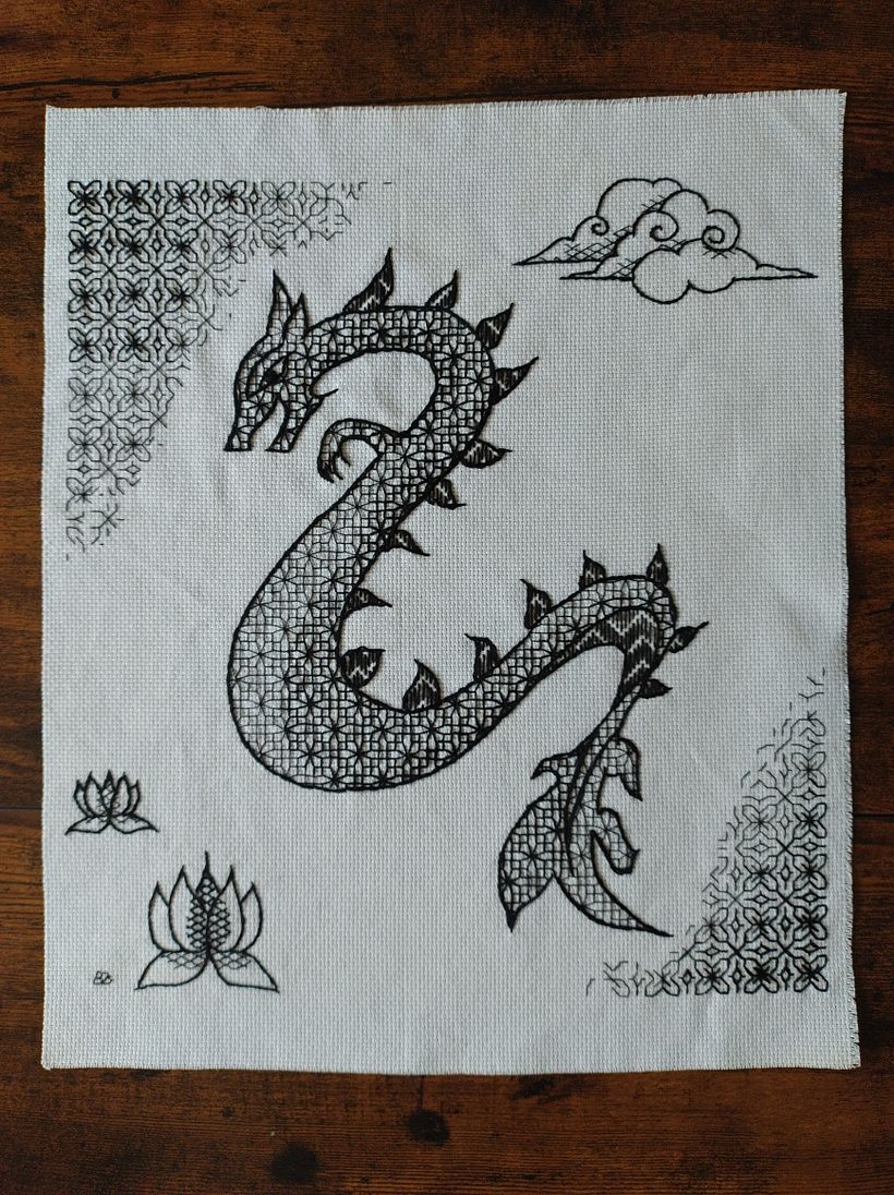 My project for course: Introduction to Blackwork Embroidery 1