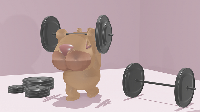 Capybara: Whole Body With Hair. Angle