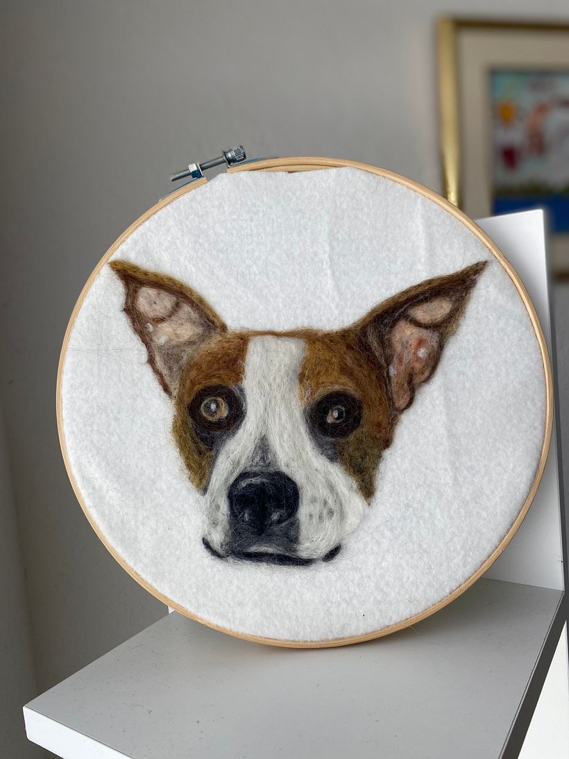My project for course: Needle Felting: Paint Portraits with Wool 1