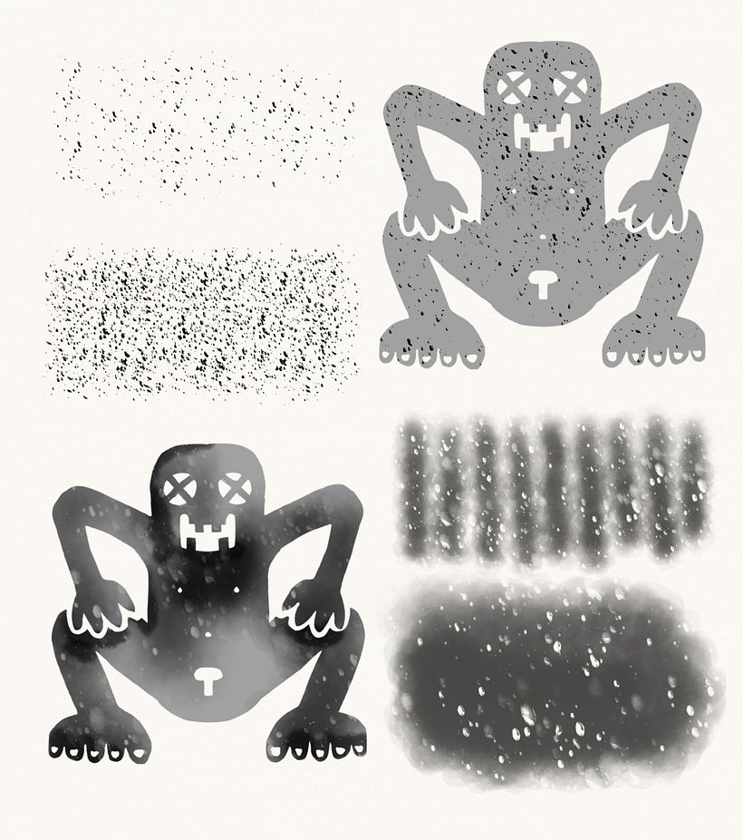 Monster with ‘inkdrop’ brushes