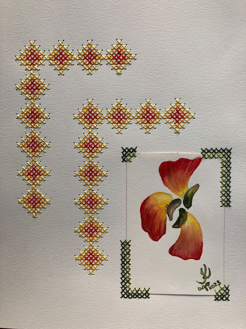 Meu projeto do curso: Cadernos bordados 5