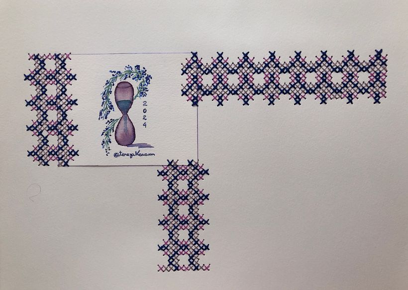 Meu projeto do curso: Cadernos bordados 1