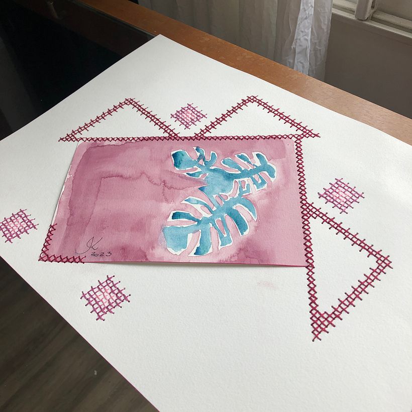 Meu projeto do curso: Cadernos bordados 3