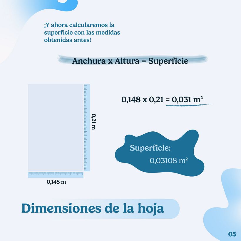 Cálculo del gramaje de una hoja 5