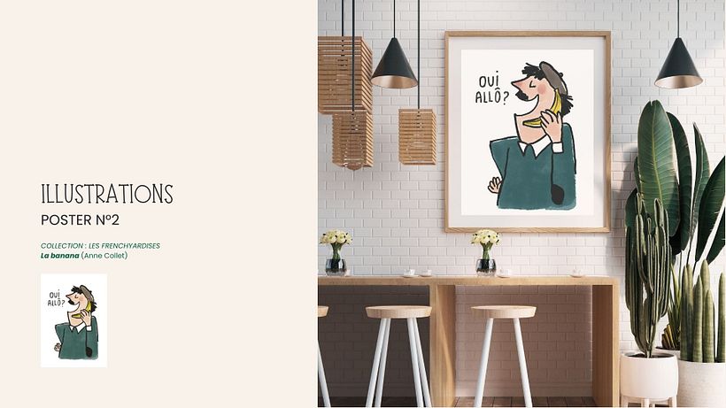 création d'illustrations pour en faire des affiches pour décorer le restaurant