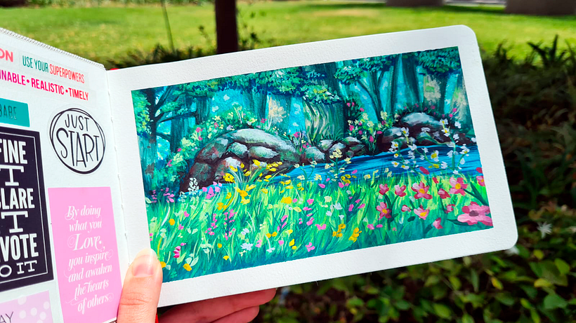 Mi proyecto del curso: Pintura de paisajes con gouache para principiantes 2