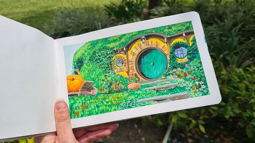 Mi proyecto del curso: Pintura de paisajes con gouache para principiantes 5