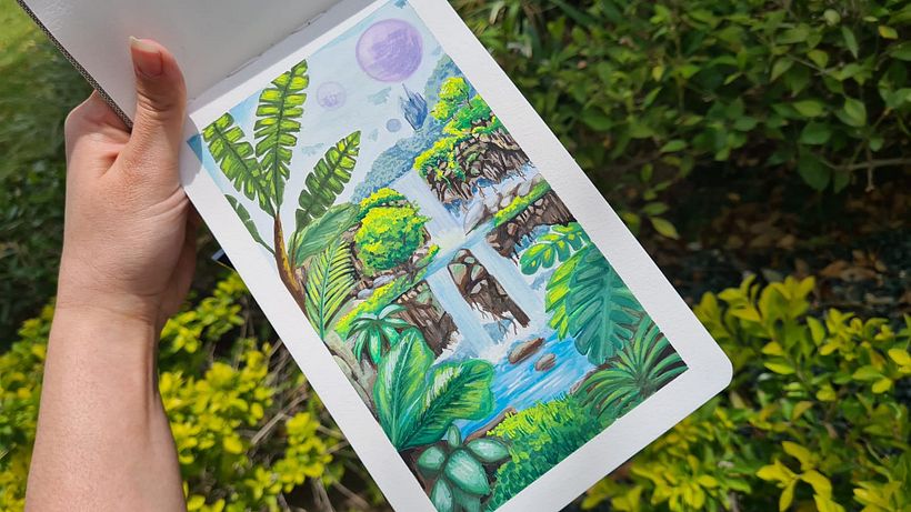 Mi proyecto del curso: Pintura de paisajes con gouache para principiantes 6