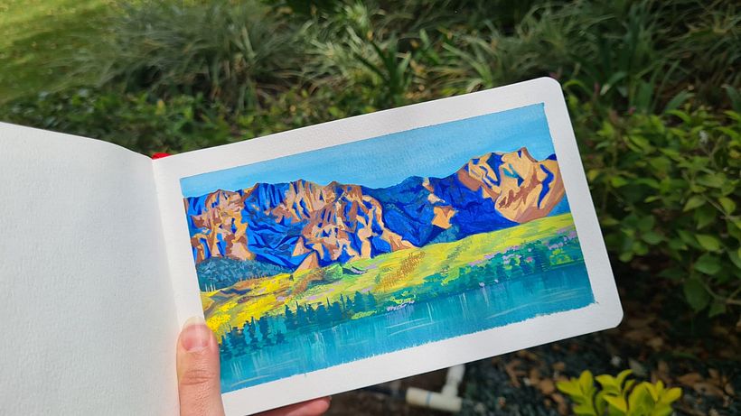 Mi proyecto del curso: Pintura de paisajes con gouache para principiantes 7
