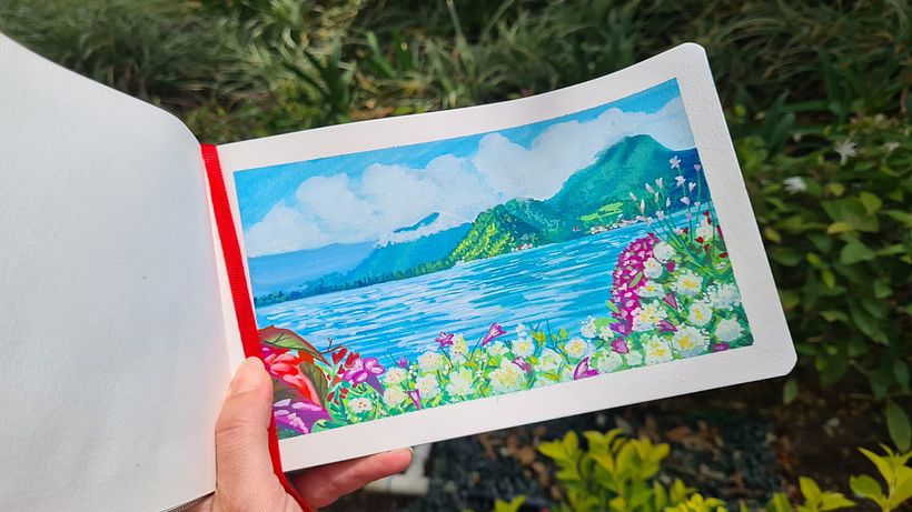 Mi proyecto del curso: Pintura de paisajes con gouache para principiantes 8