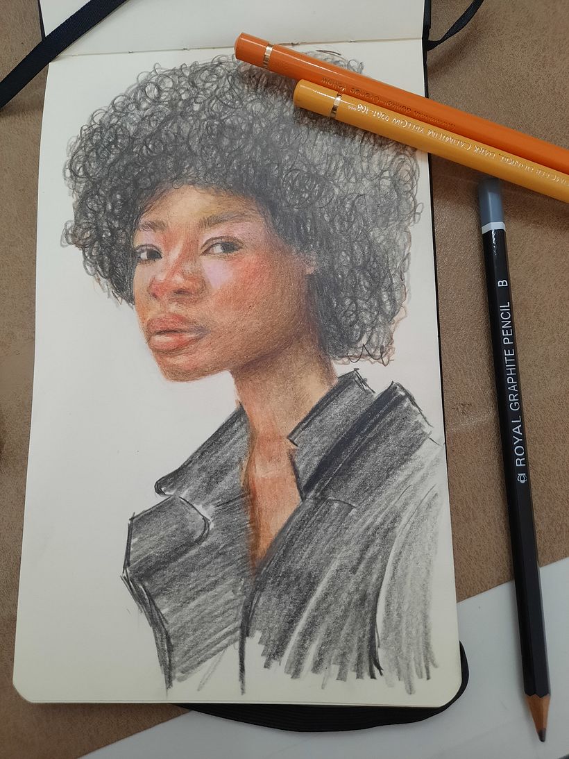 Mi proyecto del curso: Dibujo de retratos llamativos con lápices de colores 3