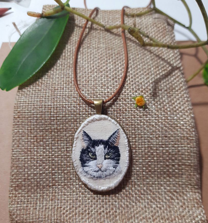 Meu projeto do curso: Minibordado realista de pet 2