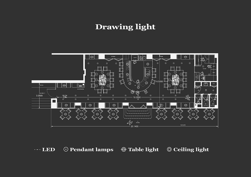 My final project for the course: design of lighting for an interior space 3