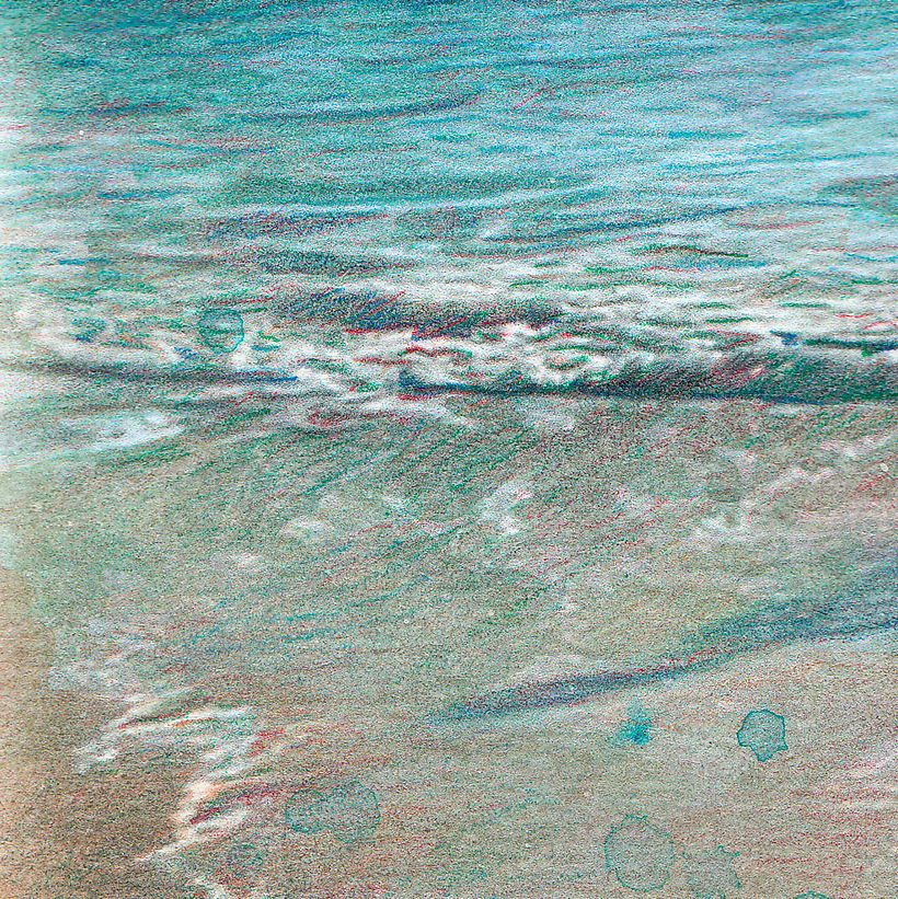 Man kitesurfing realistic portrait drawing 5