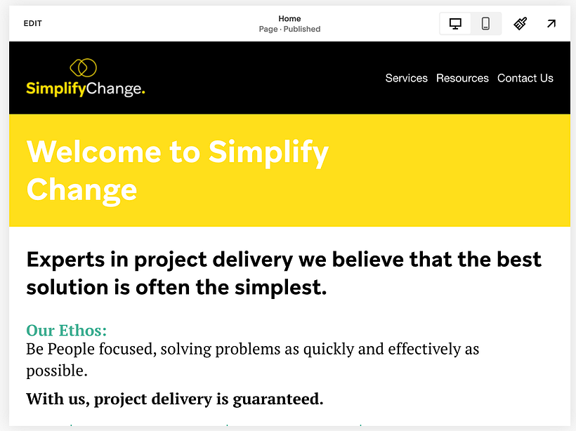 Mi proyecto del curso: Creación de una página web en Squarespace 1