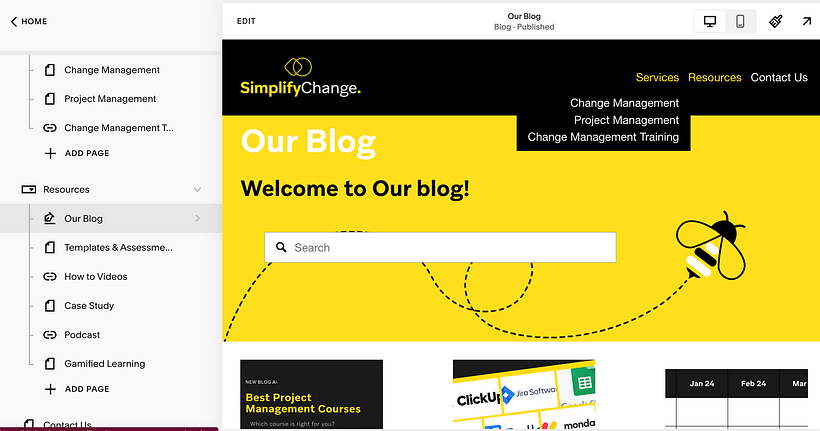 Mi proyecto del curso: Creación de una página web en Squarespace 2