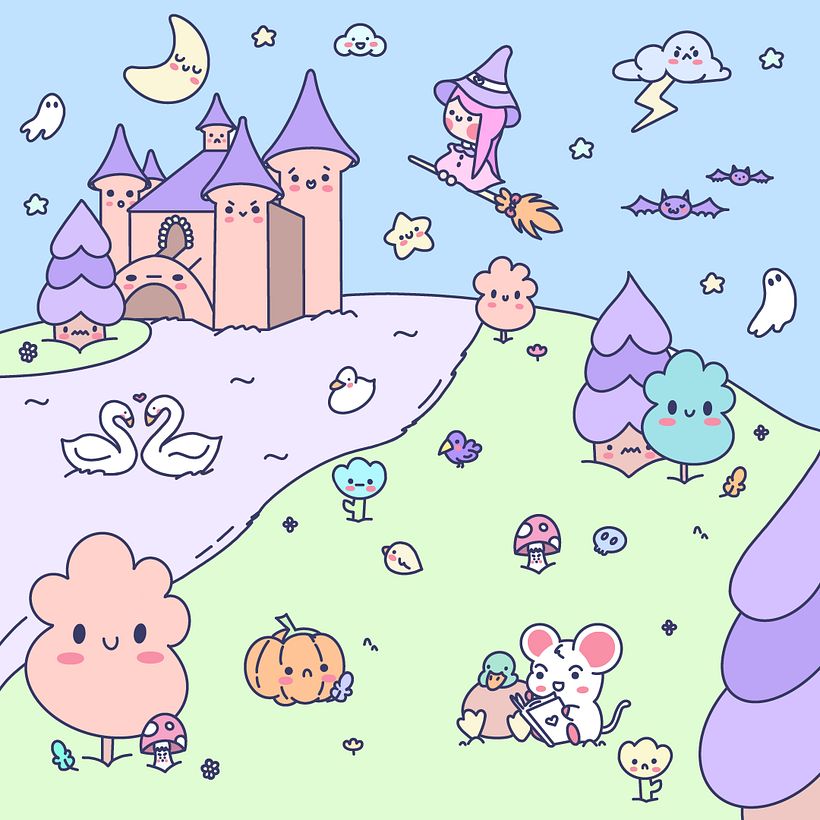 Line art and coloring added