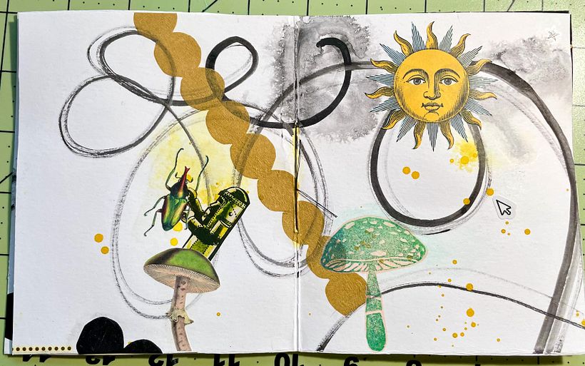 My project for course: Creative Notebook: Experiment with Collage, Stamps, and Decoupage 2