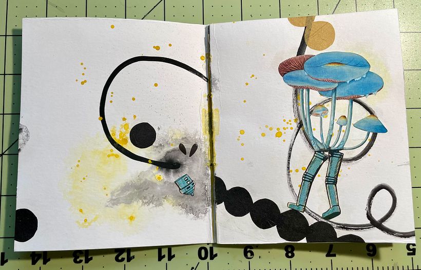 My project for course: Creative Notebook: Experiment with Collage, Stamps, and Decoupage 2