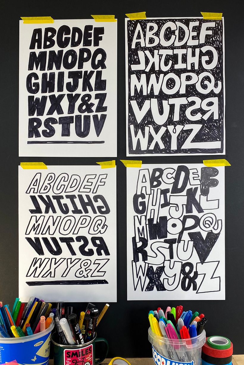 Alphabet Originals up in the studio