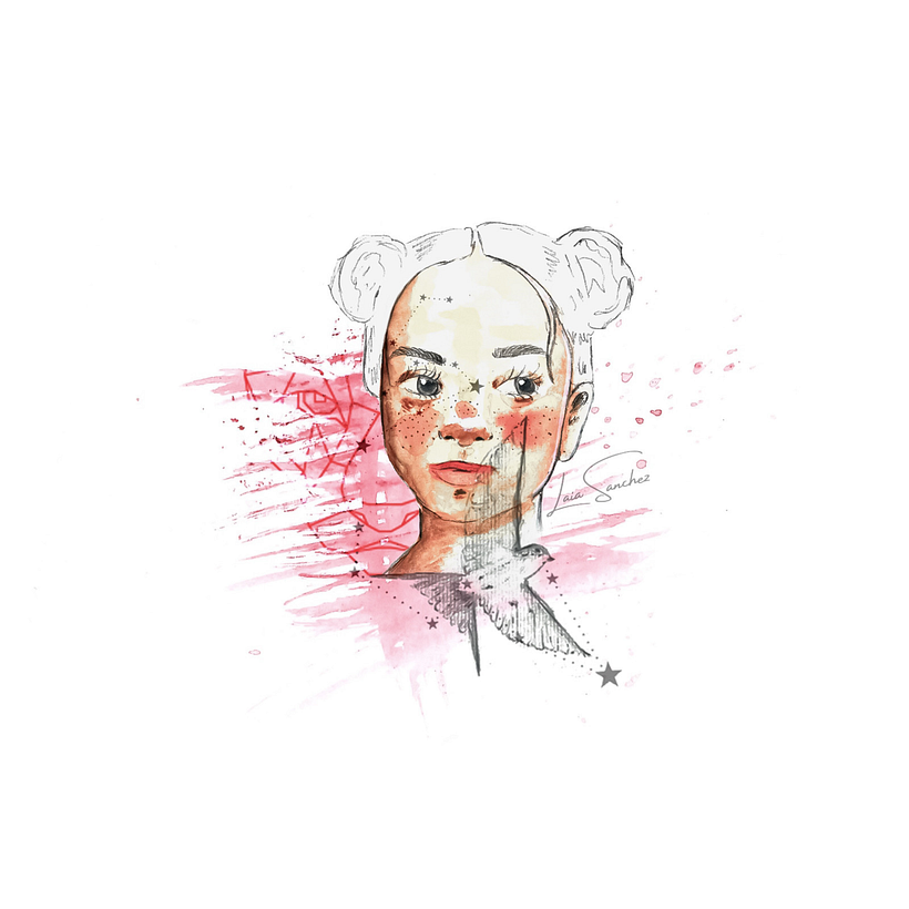 Mi proyecto del curso: Retrato ilustrado en acuarela 2