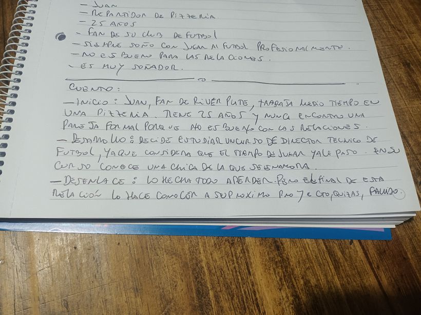 Inicio, desarrollo y desenlace.