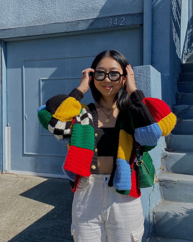 Harry Styles Inspired Patchwork Cardigan 1