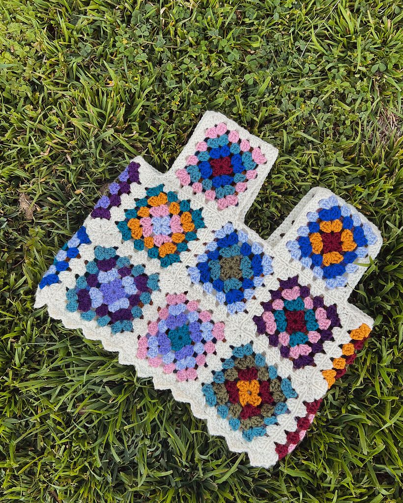 Multicolored Granny Square Vest Tank 1
