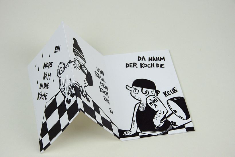 Pug linocut bookart 11